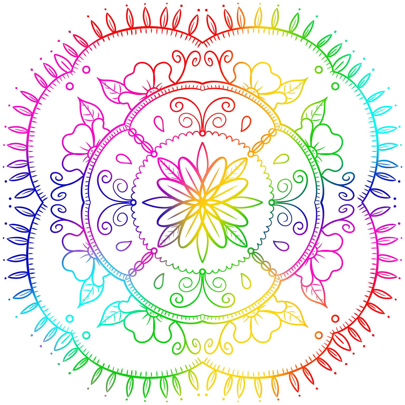Scratch Art Inspired Mandala - image 1 - student project