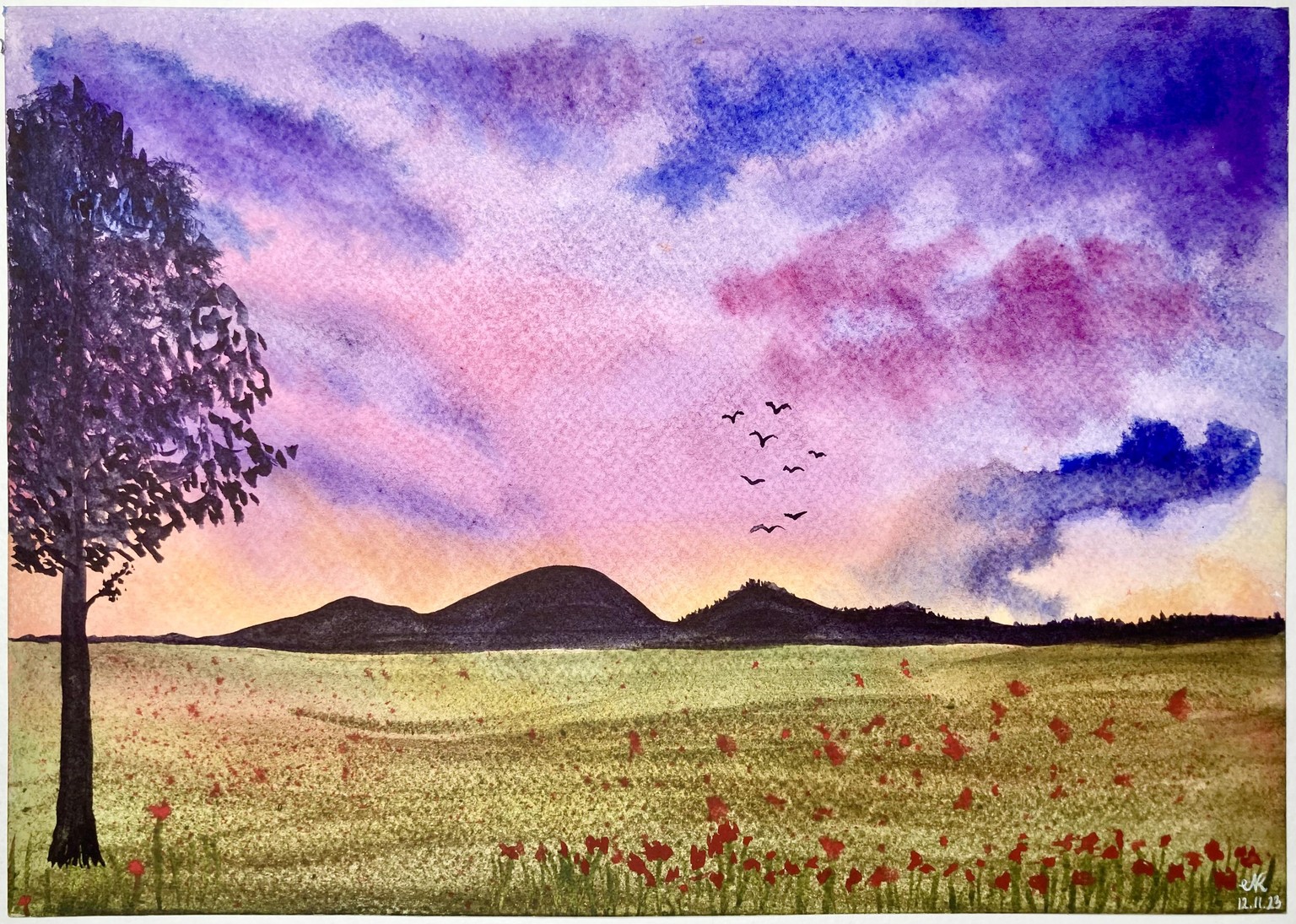 Watercolour landscapes - image 3 - student project