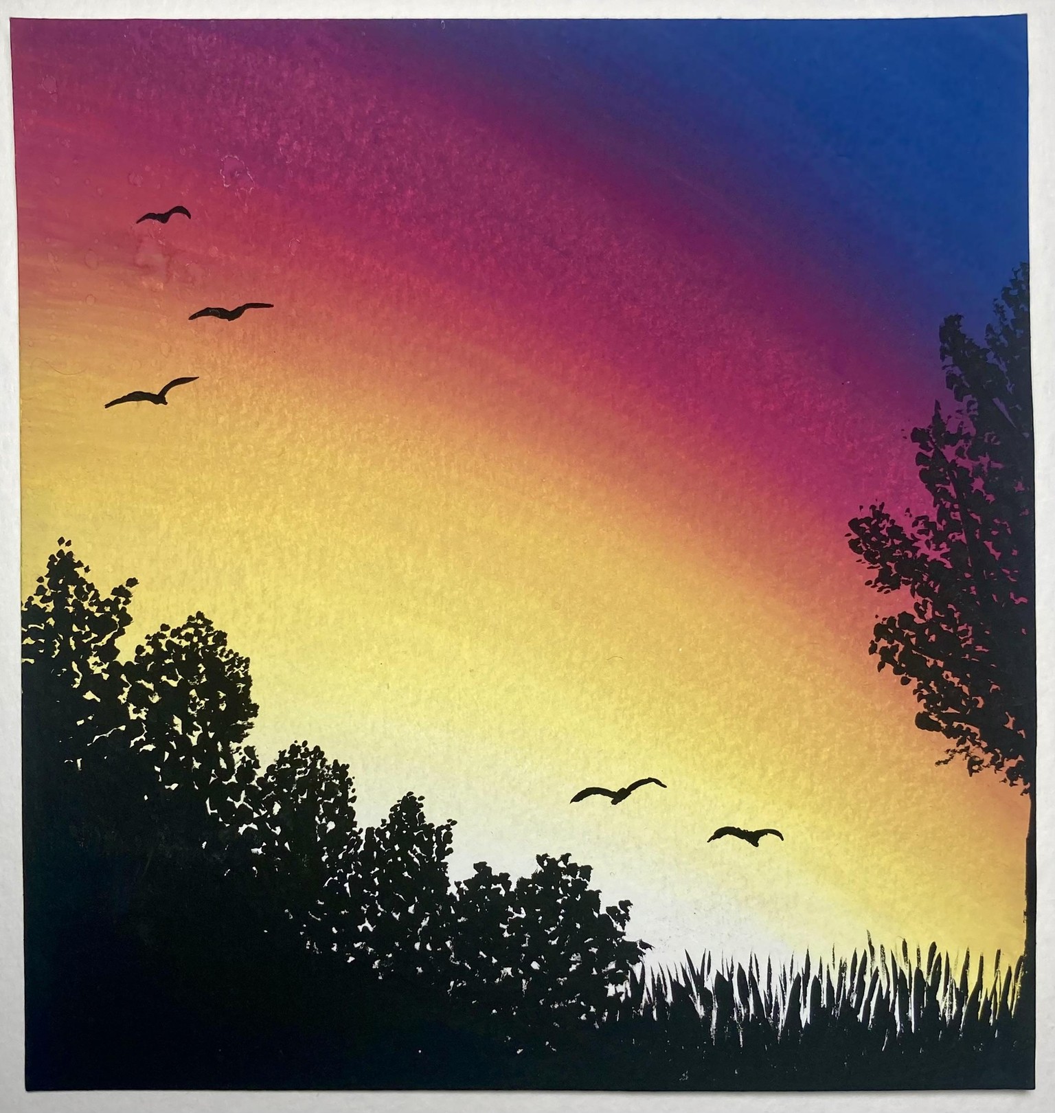 Mini landscapes in gouache - image 2 - student project