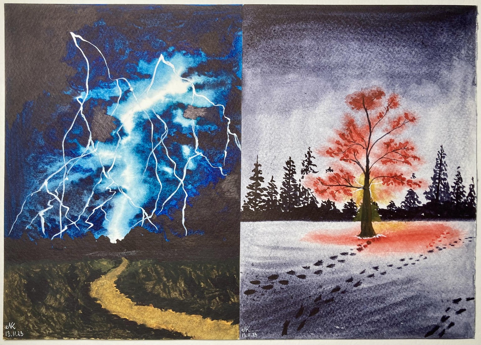 Watercolour landscapes - image 6 - student project