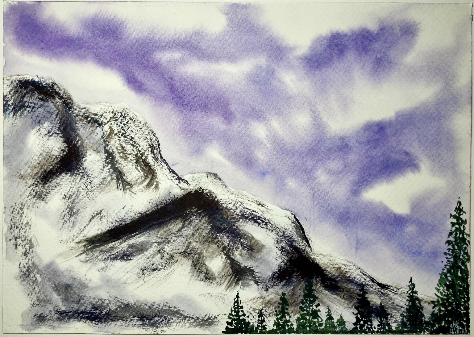 Watercolour landscapes - image 7 - student project