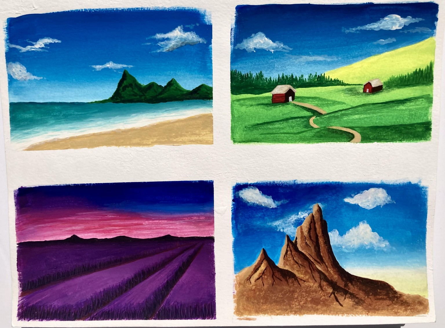 Gouache landscapes - image 1 - student project
