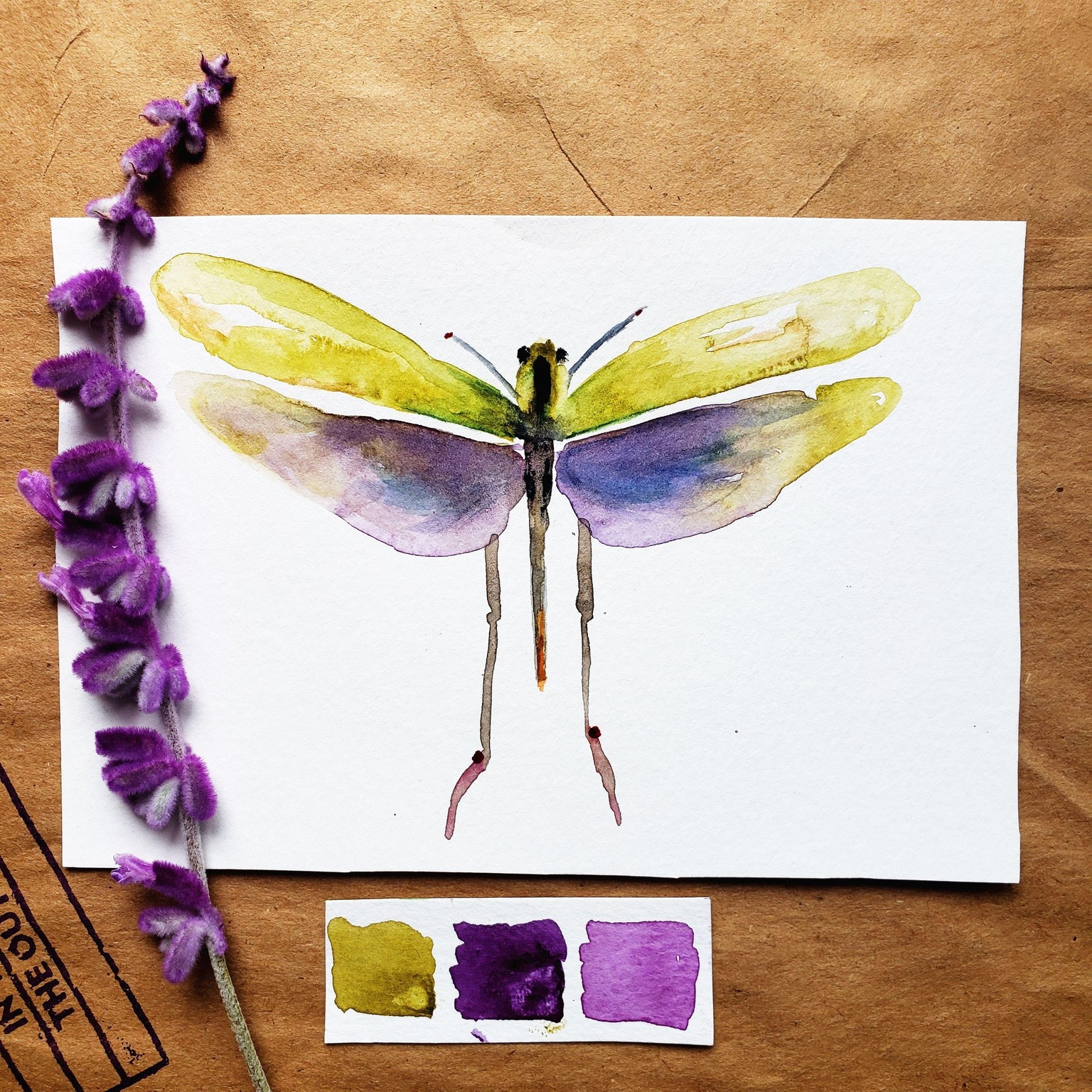 Watercolor art flatlays - image 1 - student project