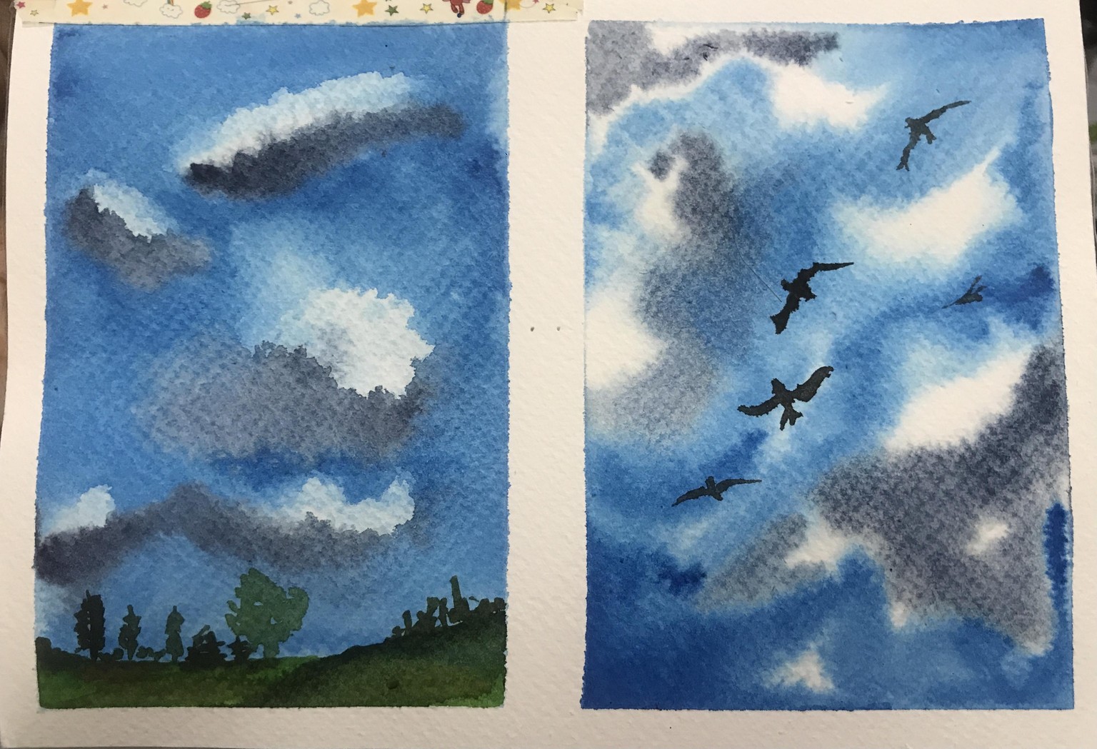 Watercolour Skies ( minus Inks) - image 1 - student project