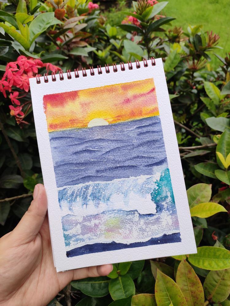 Watercolour sunsets - image 1 - student project