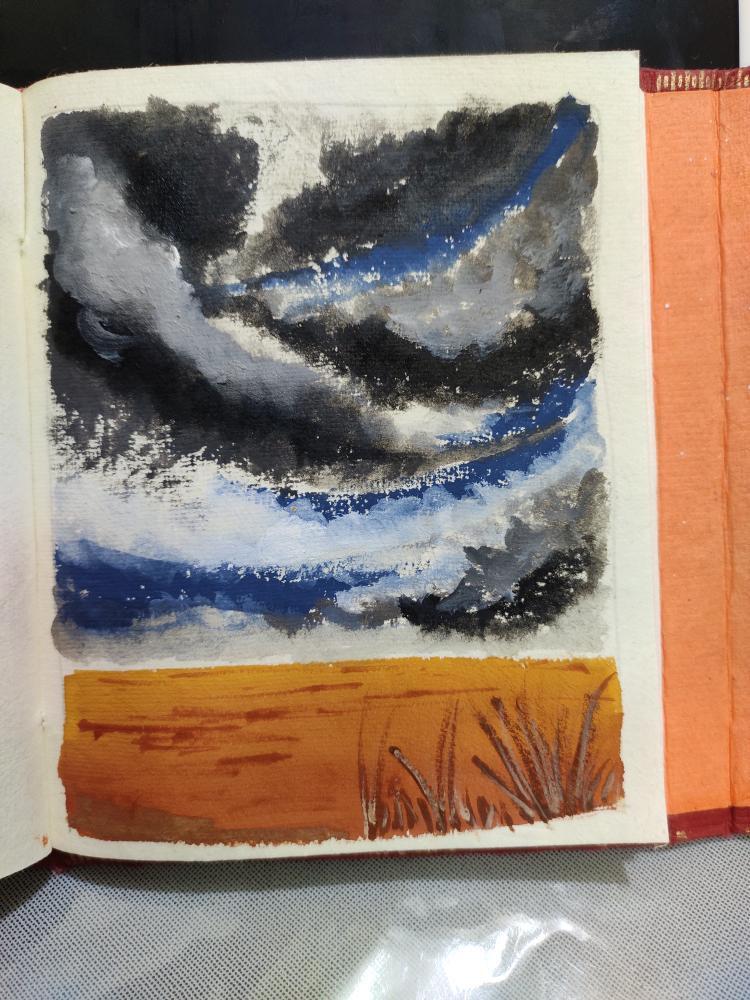 Easy Gouache Skies - image 5 - student project