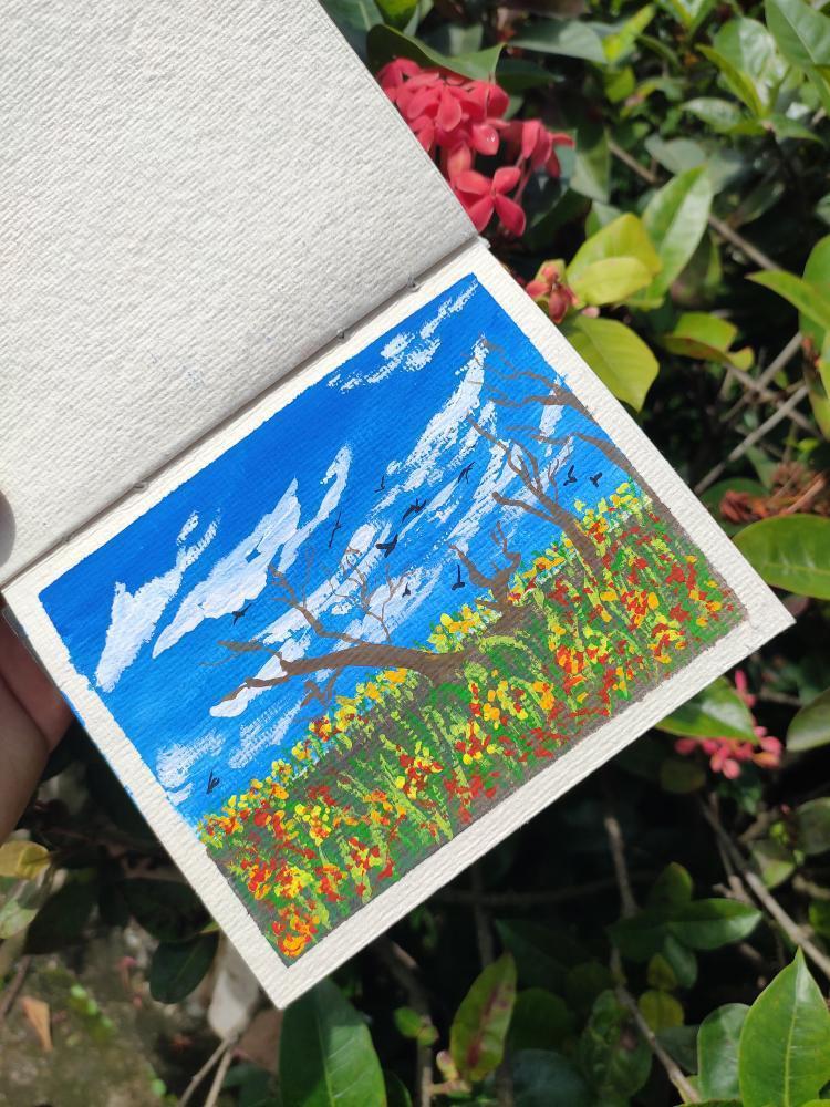 Gouache Skyscapes - image 3 - student project