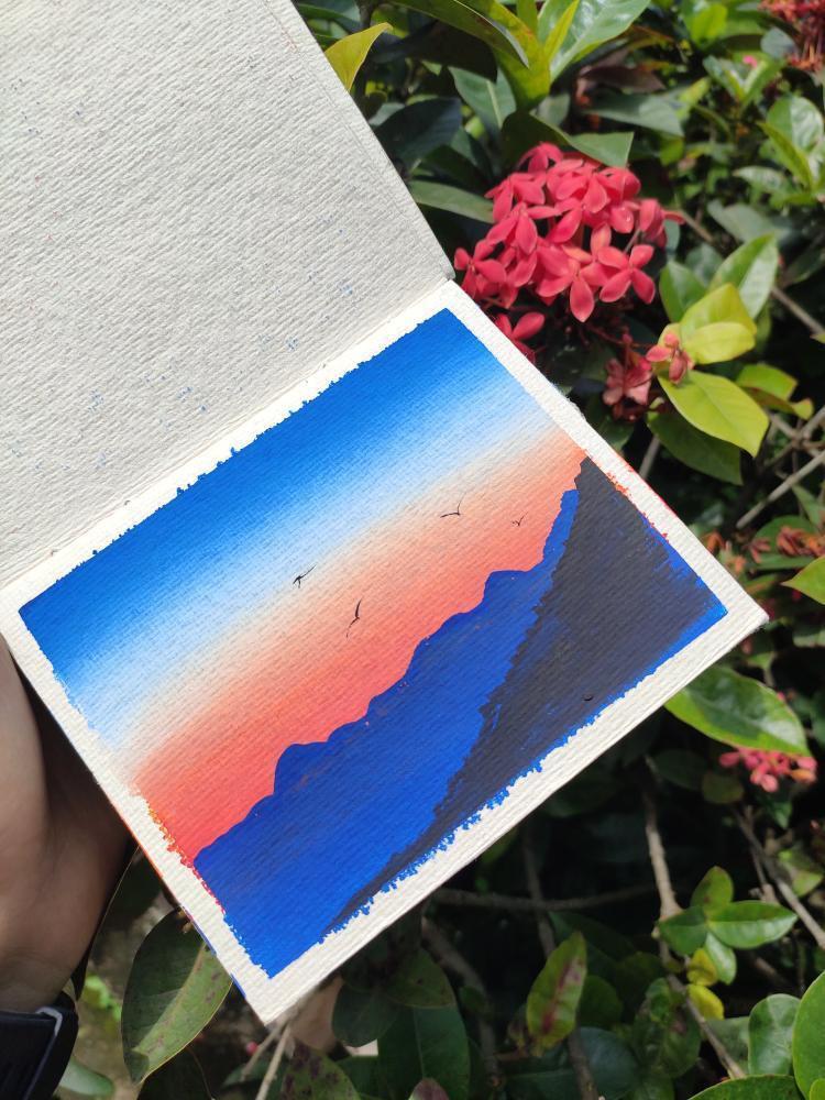 Gouache Skyscapes - image 1 - student project