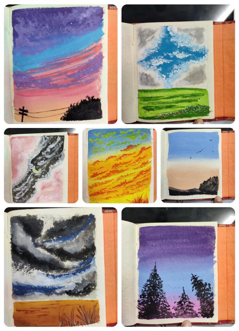 Easy Gouache Skies - image 1 - student project