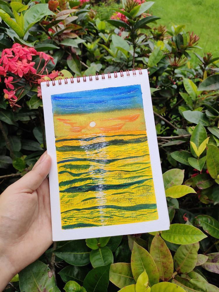 Watercolour sunsets - image 2 - student project