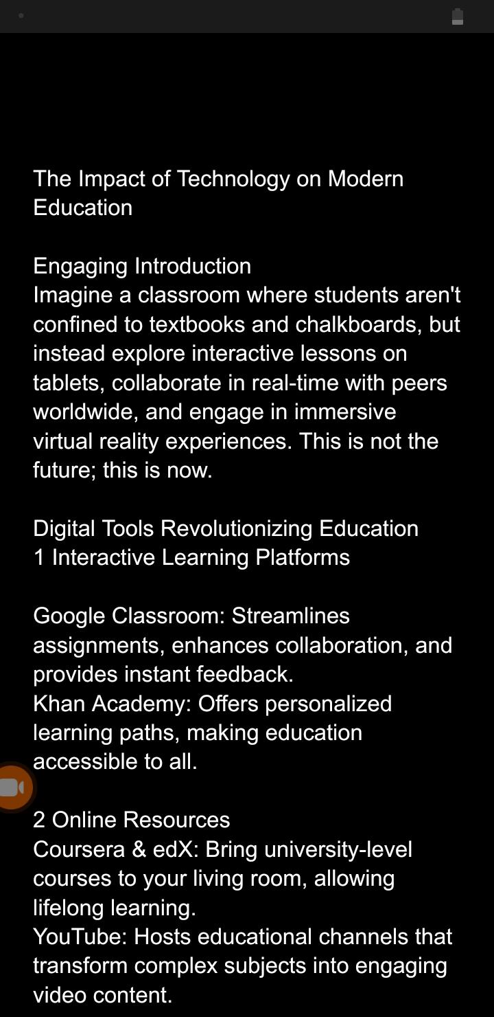 The impact of technology on Morden education - image 1 - student project