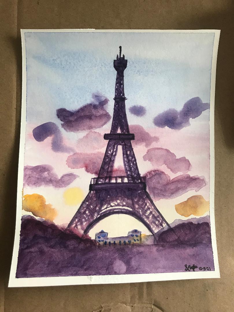 Watercolor Sunset - image 2 - student project