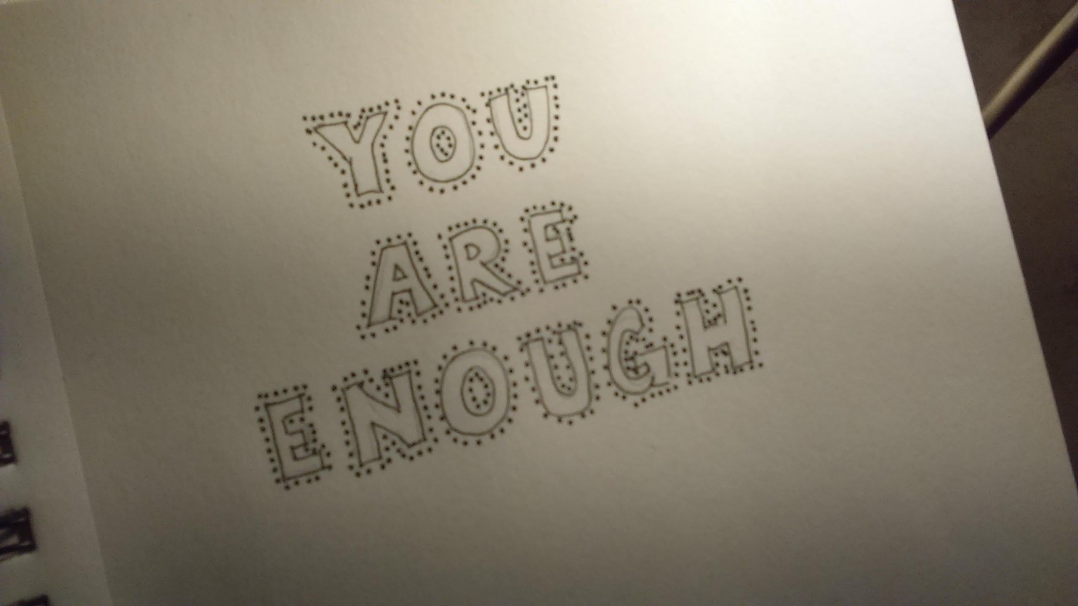 Block Lettering with Stippling on Edges - image 1 - student project