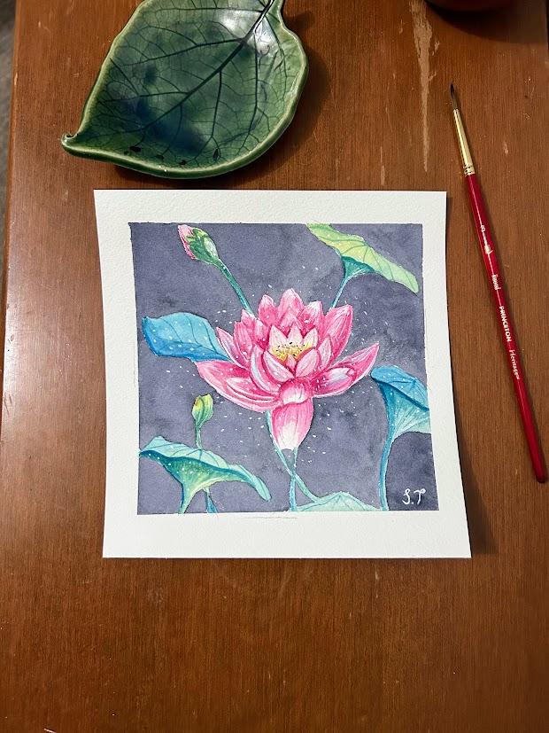Mystic Lotus #TopWatercolorStudent2025 - image 1 - student project