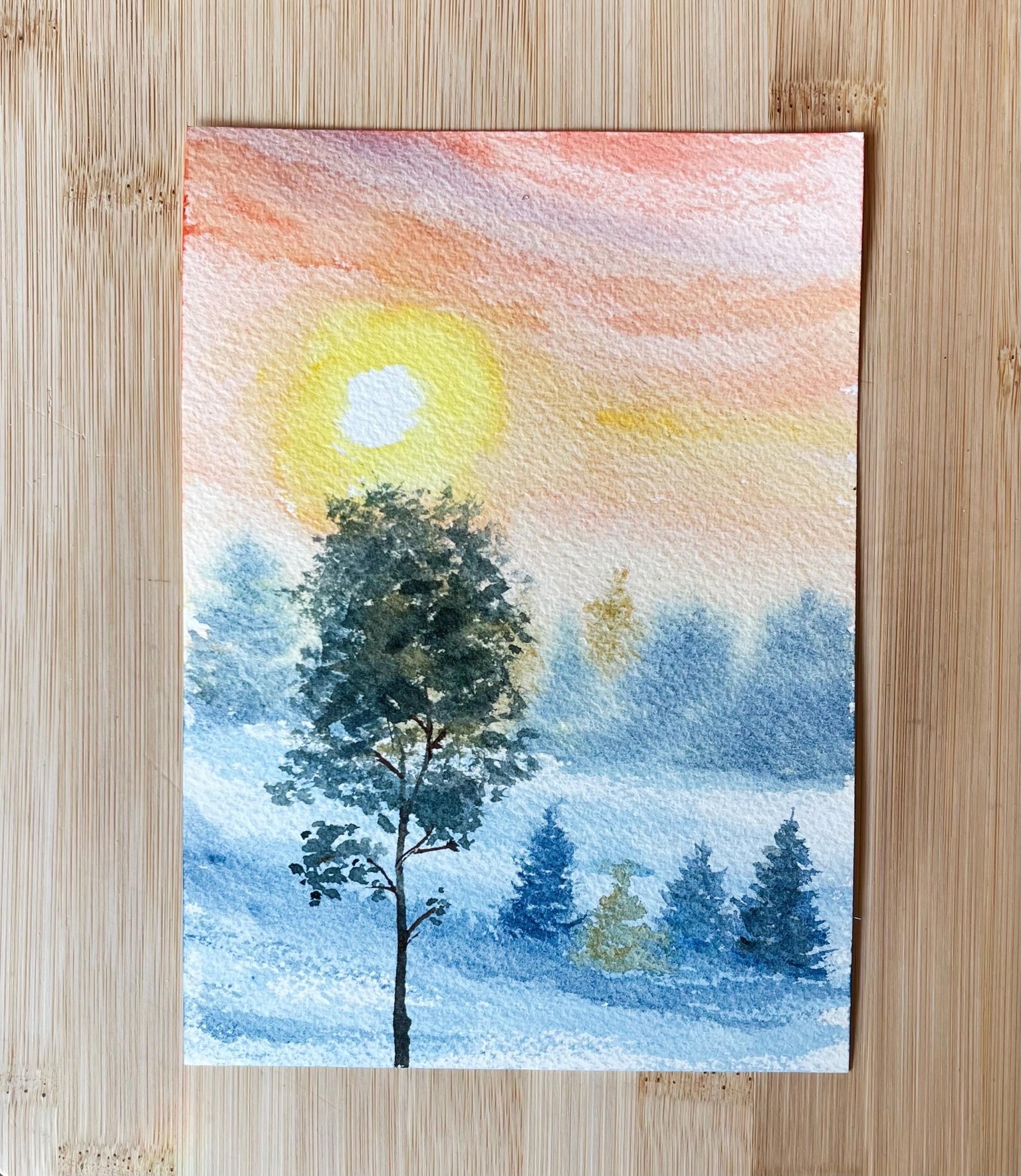 Watercolor Sunset - image 4 - student project