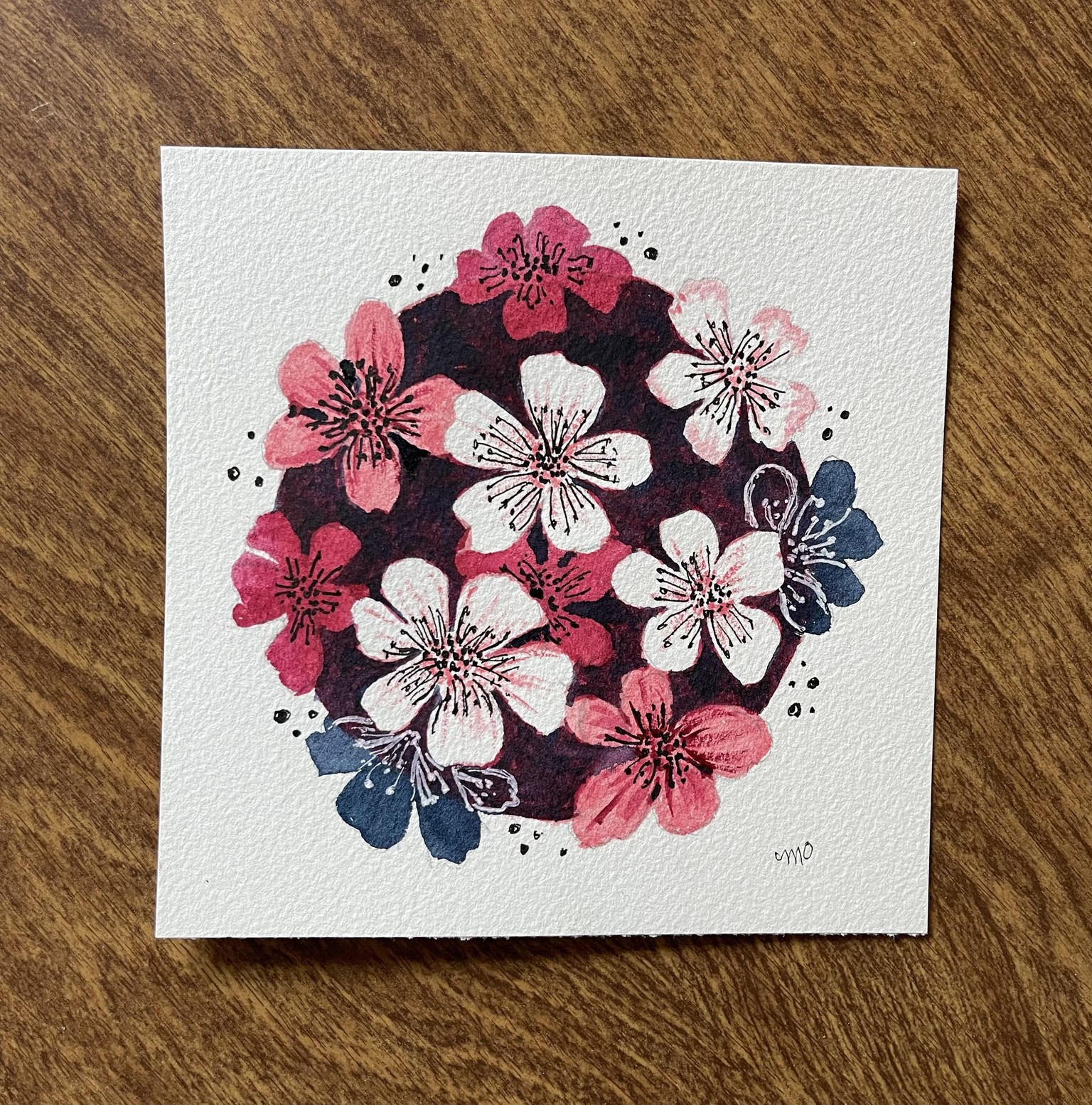 Negative Painting with Florals - image 3 - student project