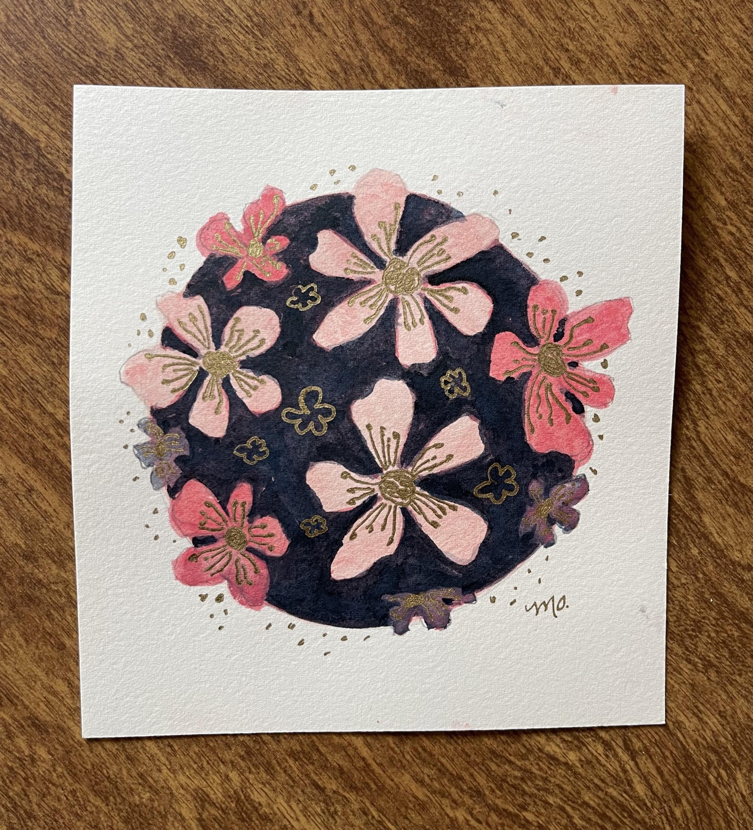 Negative Painting with Florals - image 2 - student project
