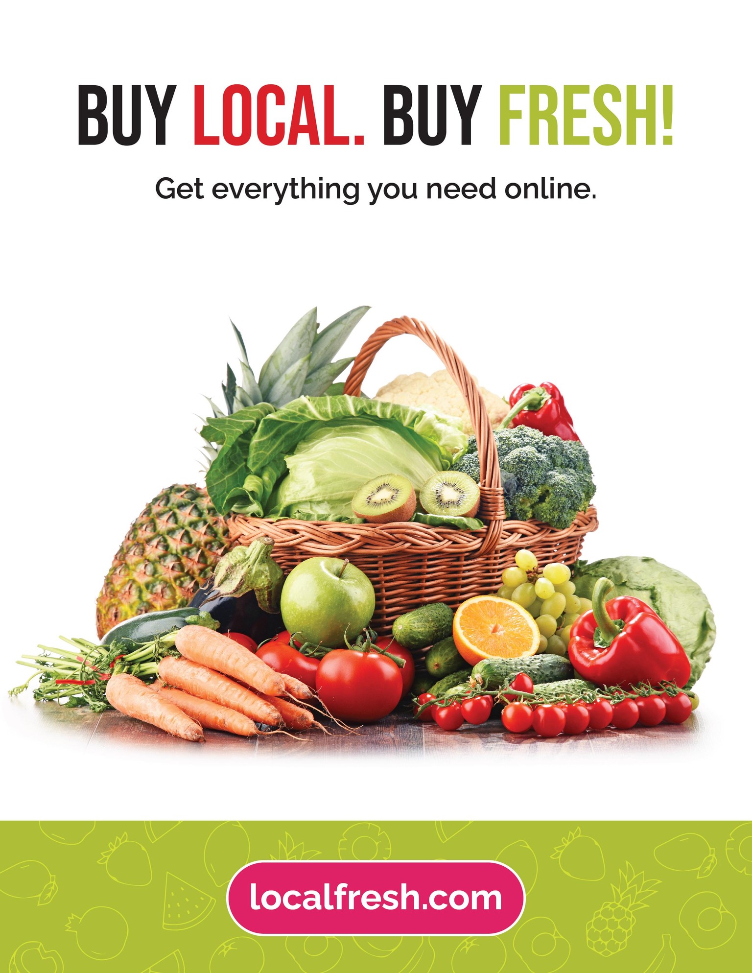 Flyer design for local fresh - image 1 - student project