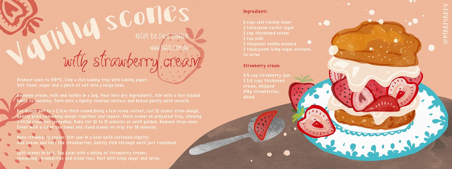Pear pudding and strawberry scones - image 4 - student project