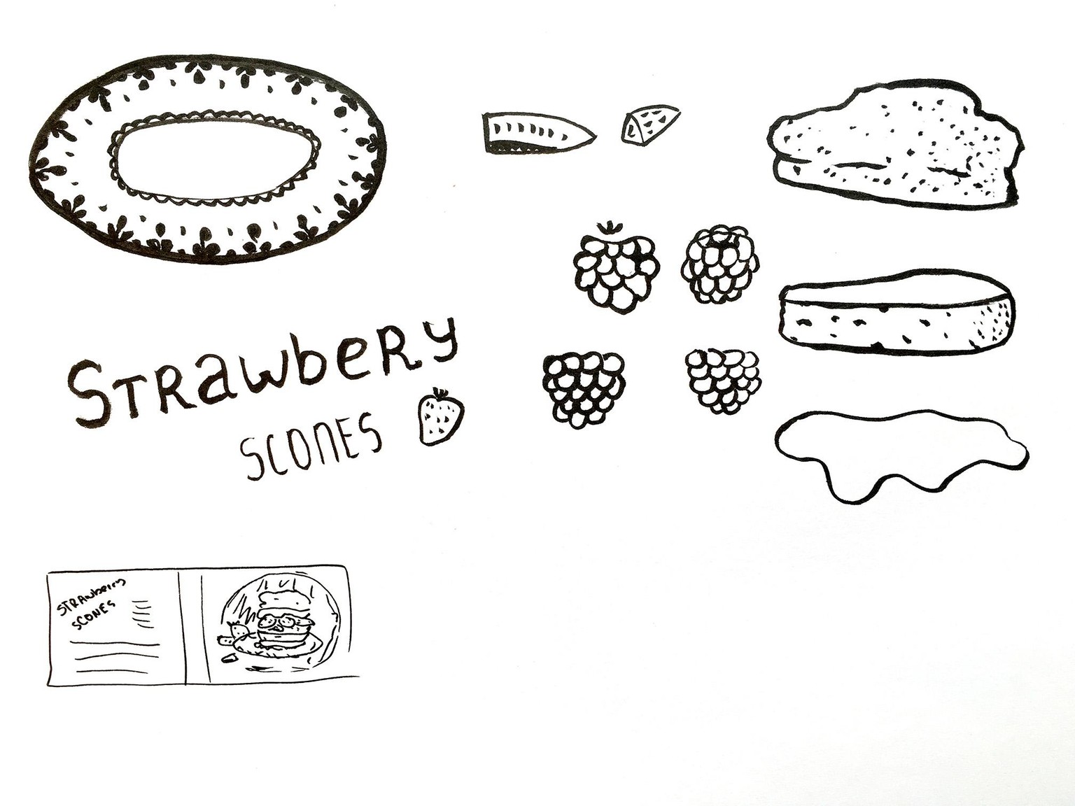Pear pudding and strawberry scones - image 2 - student project