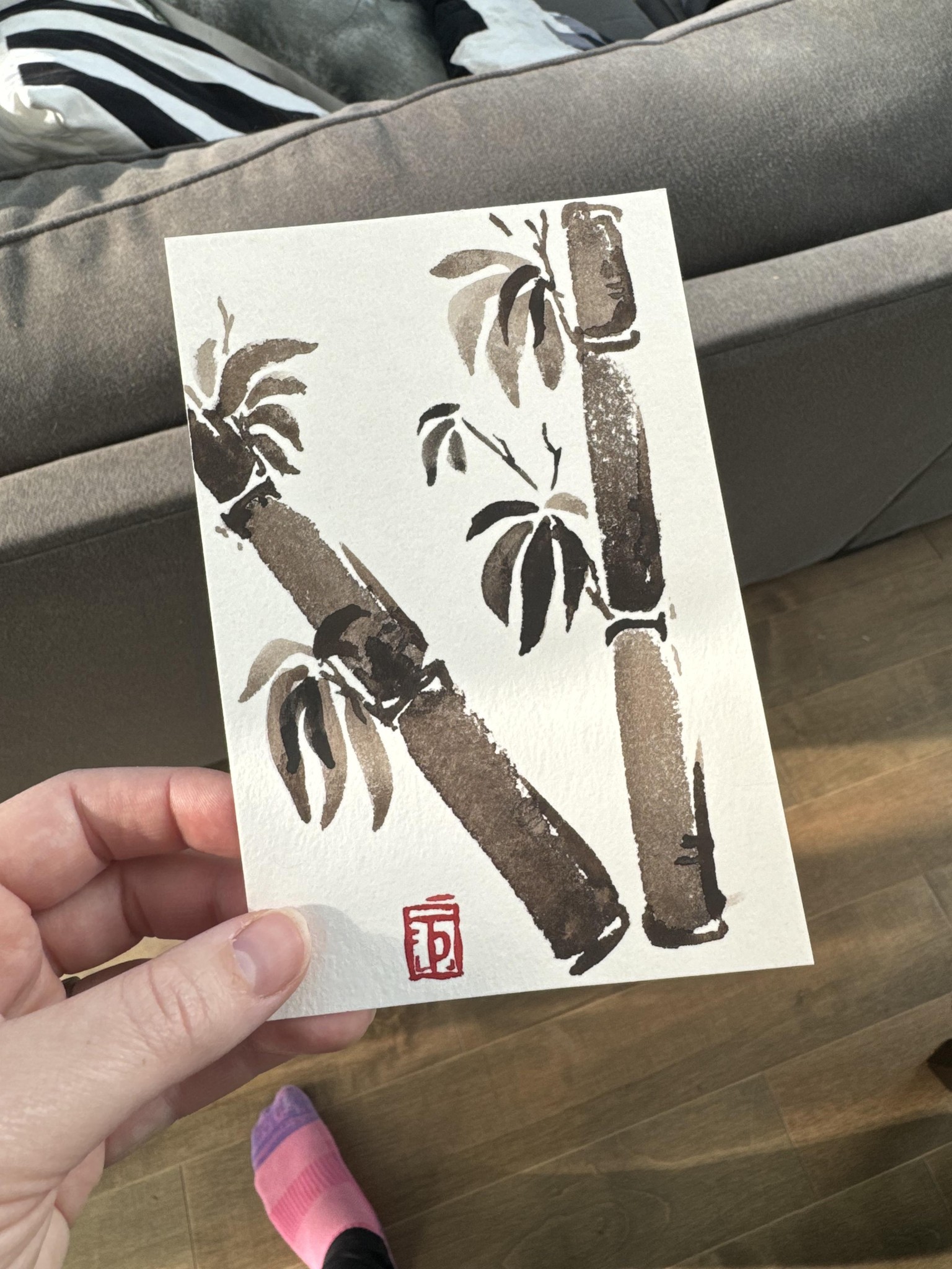 Japanese Inspired Watercolor Postcard - image 1 - student project