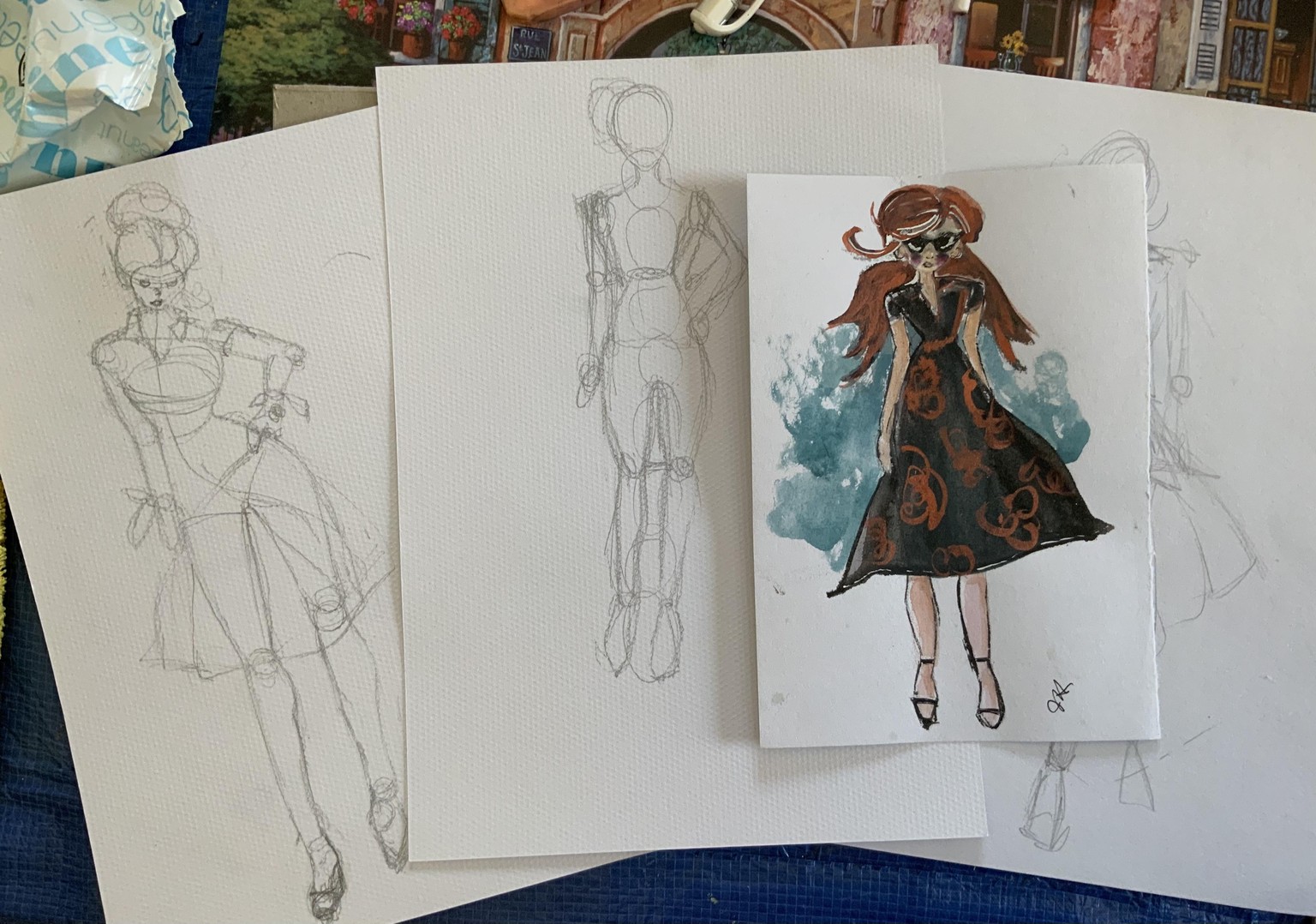 Nine heads drawings - image 3 - student project