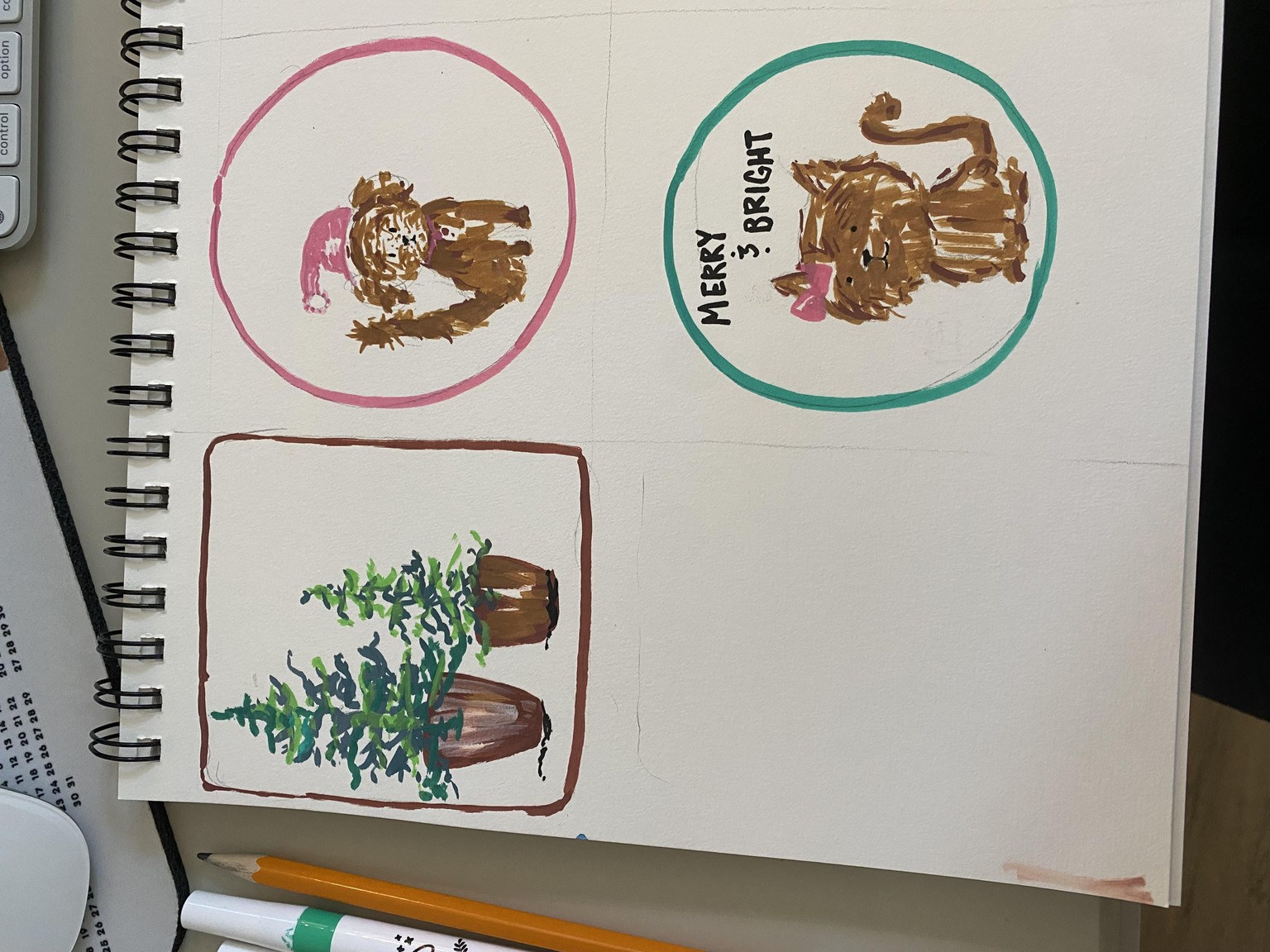 Christmas cards with art markers - image 3 - student project