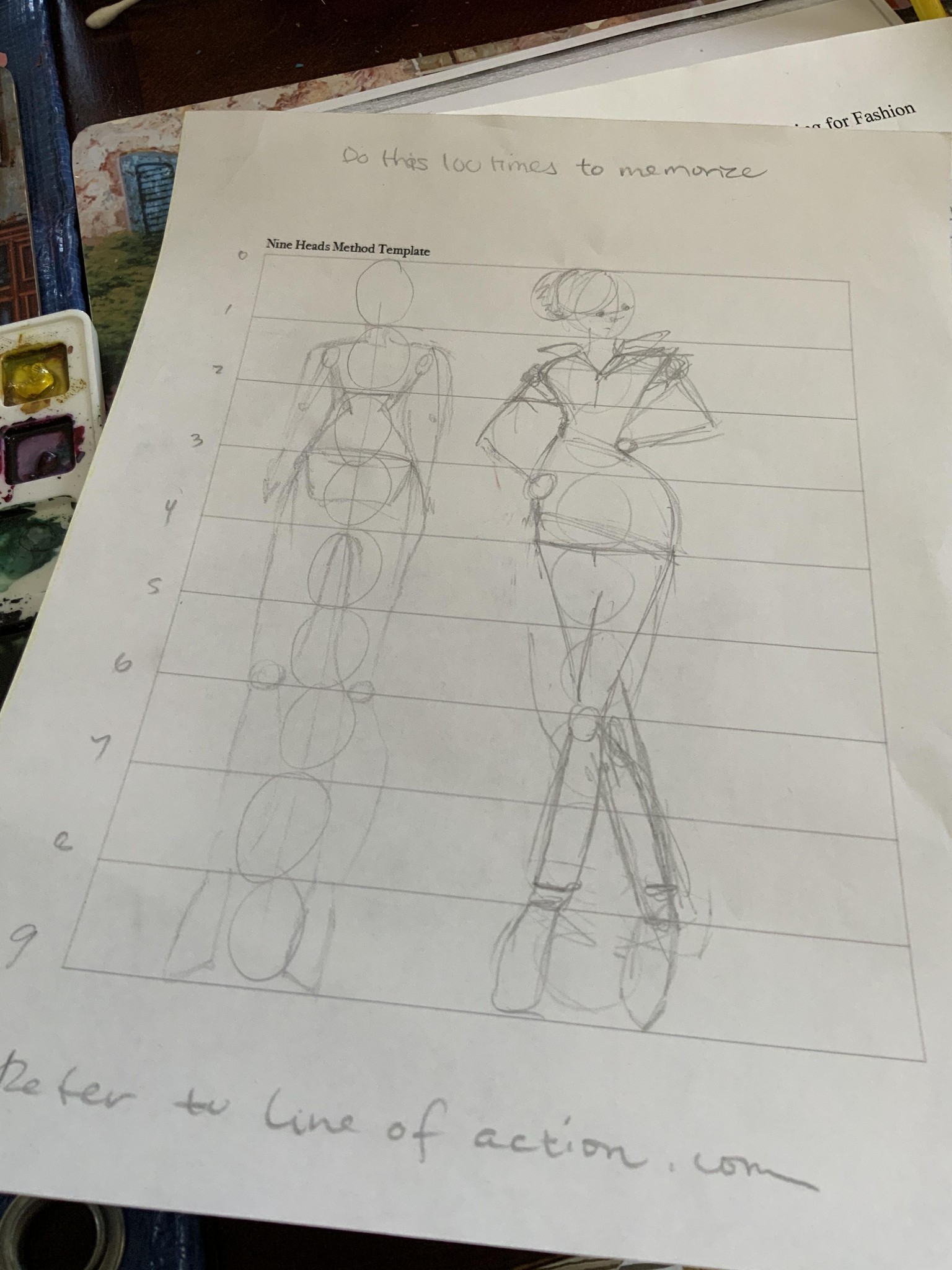 Nine heads drawings - image 6 - student project