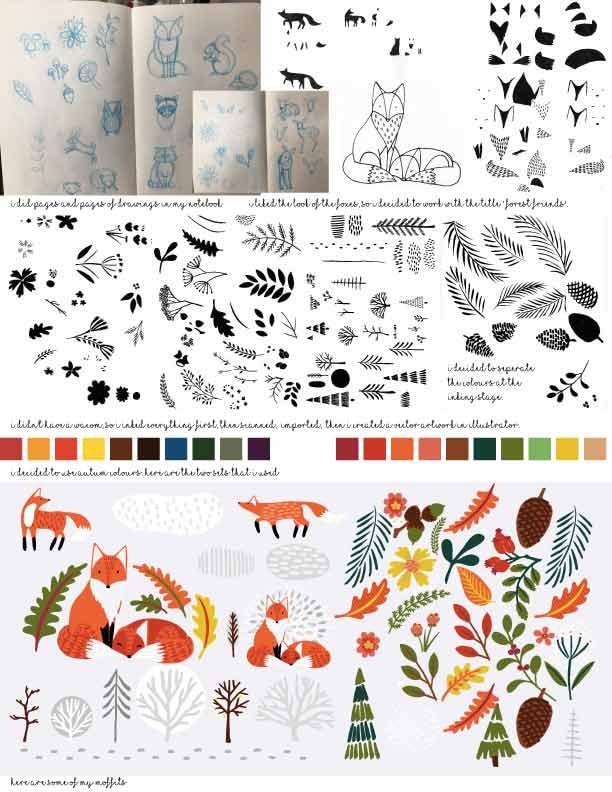 Forest Friends - Repeat Pattern - image 1 - student project