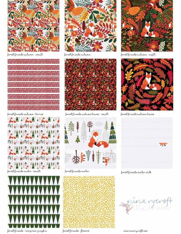 Forest Friends - Repeat Pattern - image 3 - student project