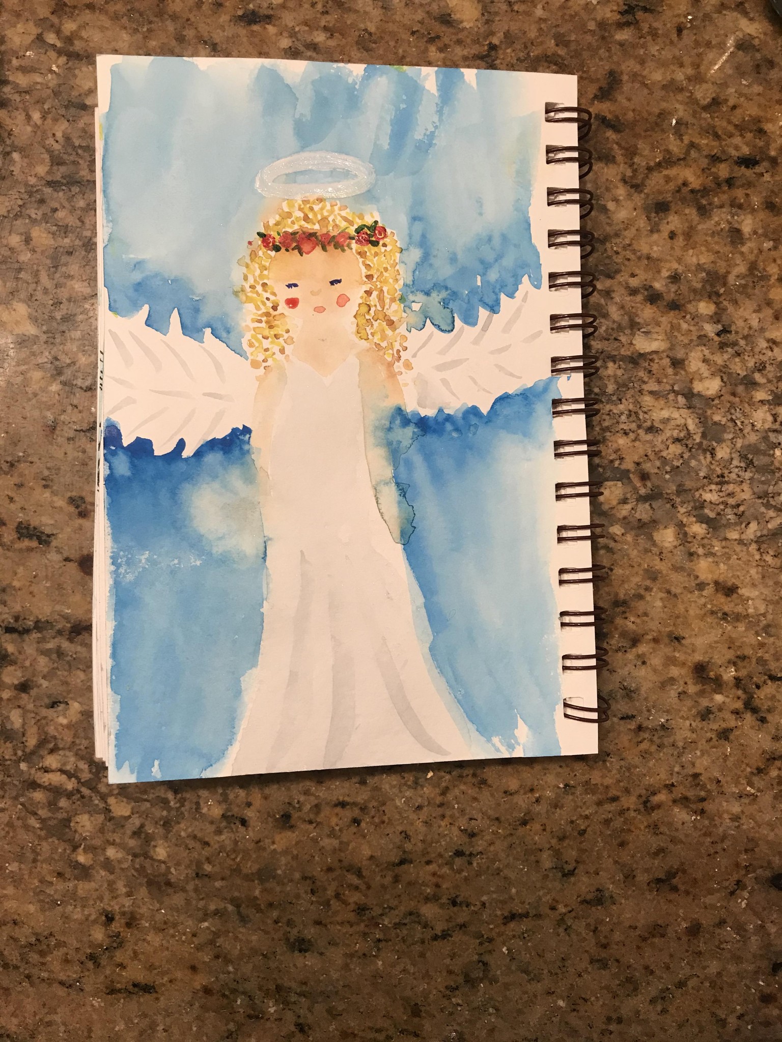 Abstract Watercolor Angel - image 1 - student project