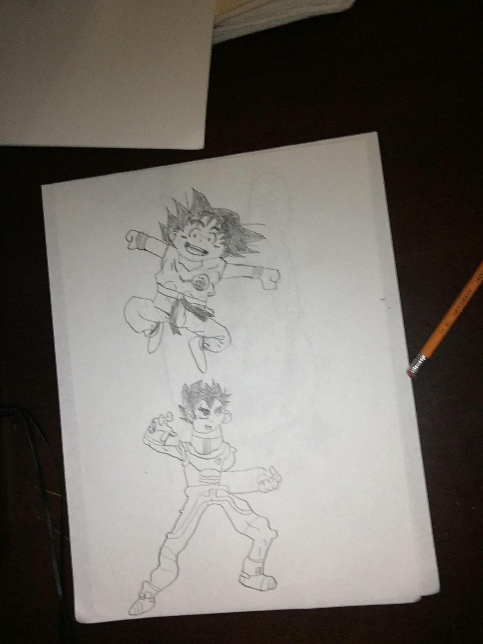 My Drawings of Vegeta, Kid Goku, and Boruto - image 2 - student project