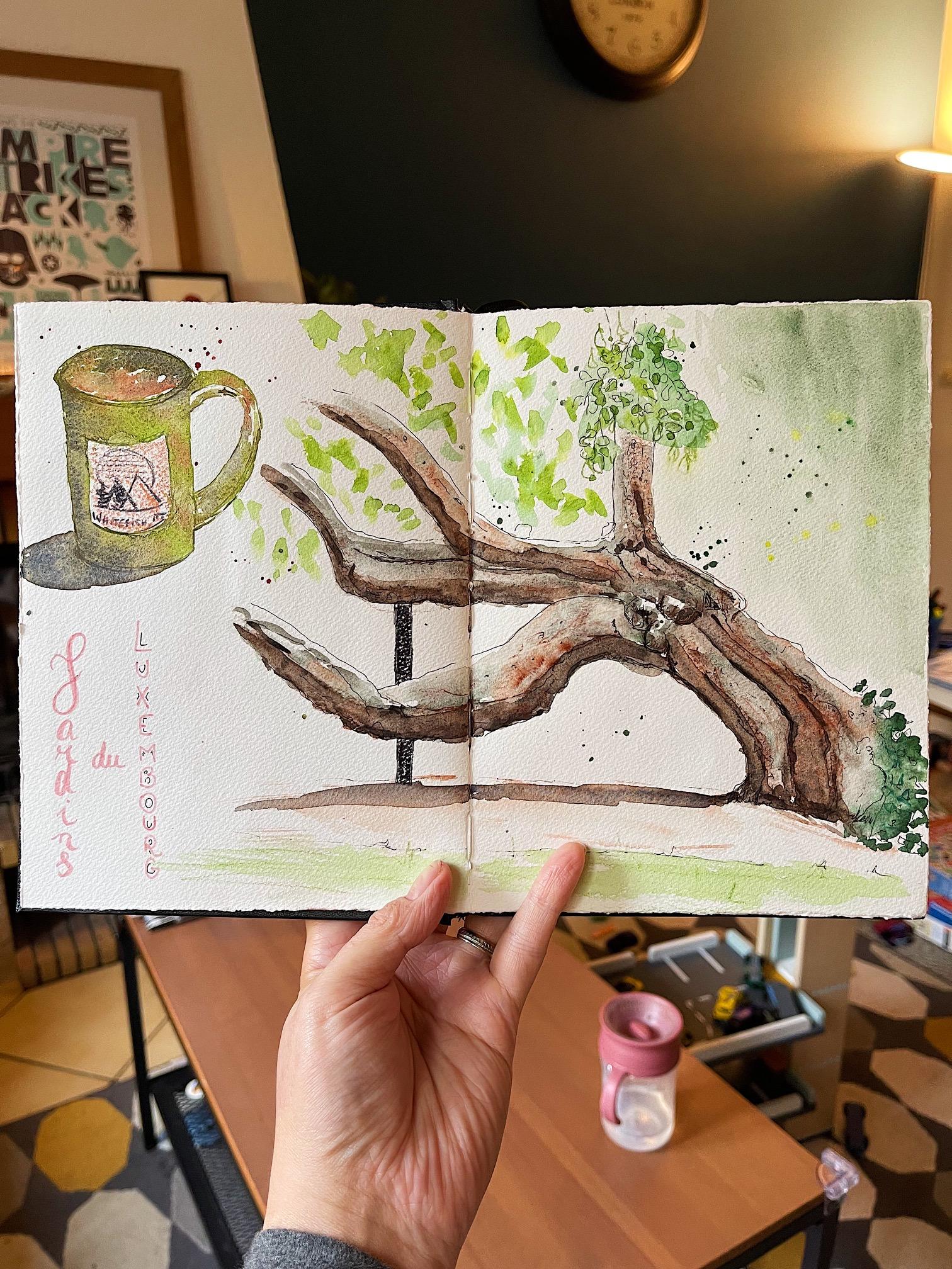 Trying to sketch oustide ! - image 1 - student project
