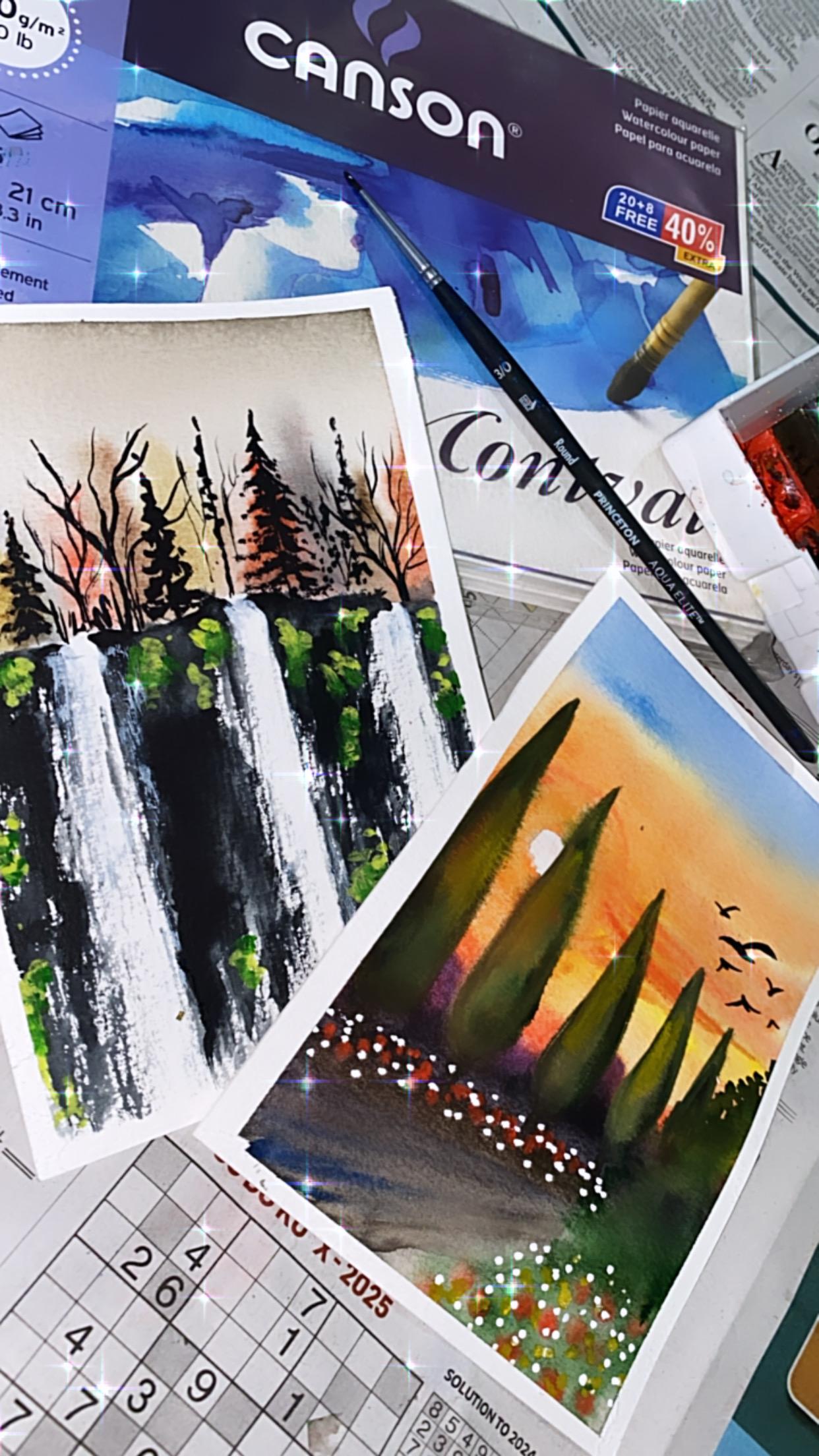 Watercolor landscapes - image 2 - student project
