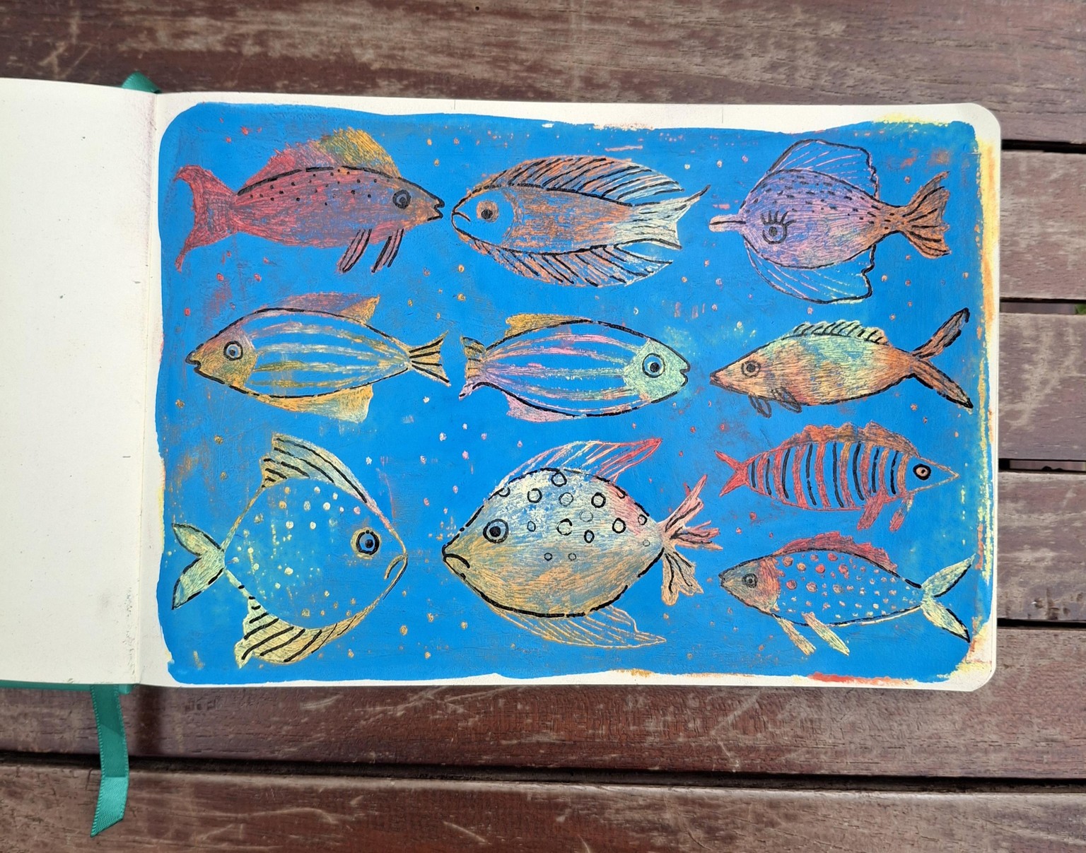 Experiments with oil pastels - image 2 - student project