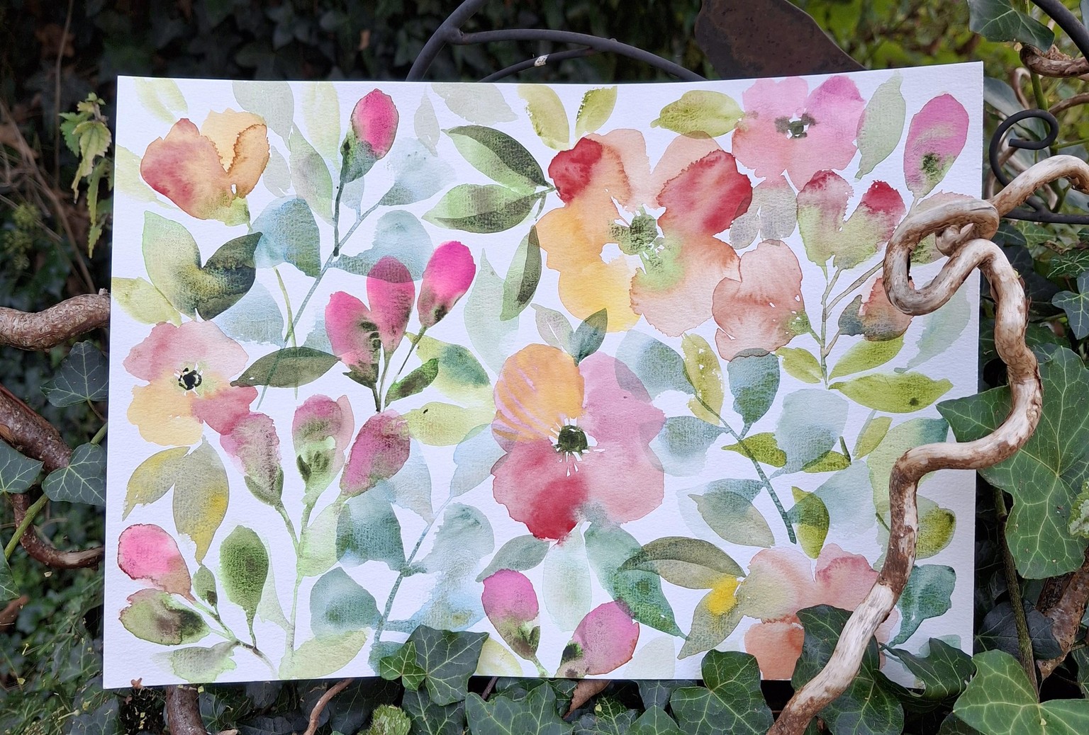Bright flowers and bold brushstrokes - image 3 - student project