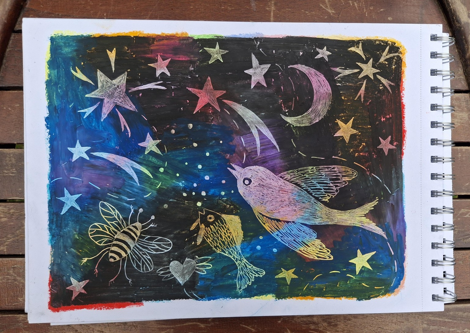 Experiments with oil pastels - image 1 - student project