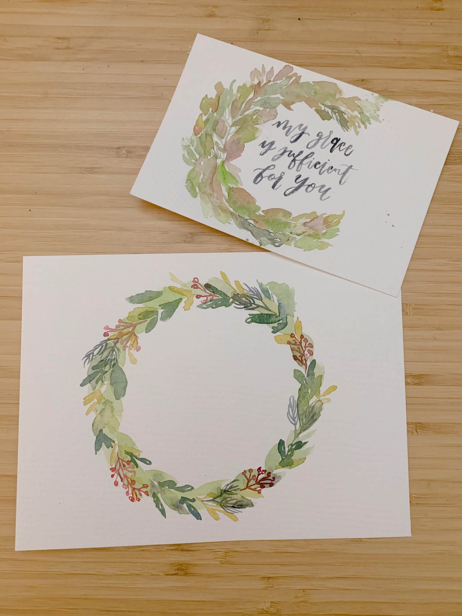 Watercolor Wreath - image 1 - student project