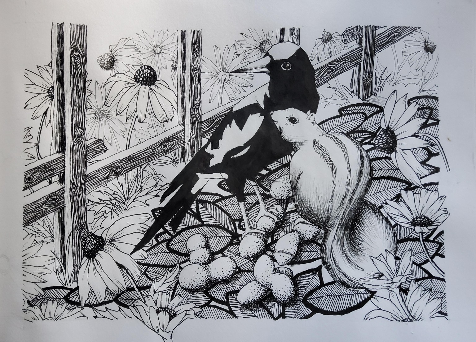 Creative Line Art Drawing with Ink Pens - image 1 - student project
