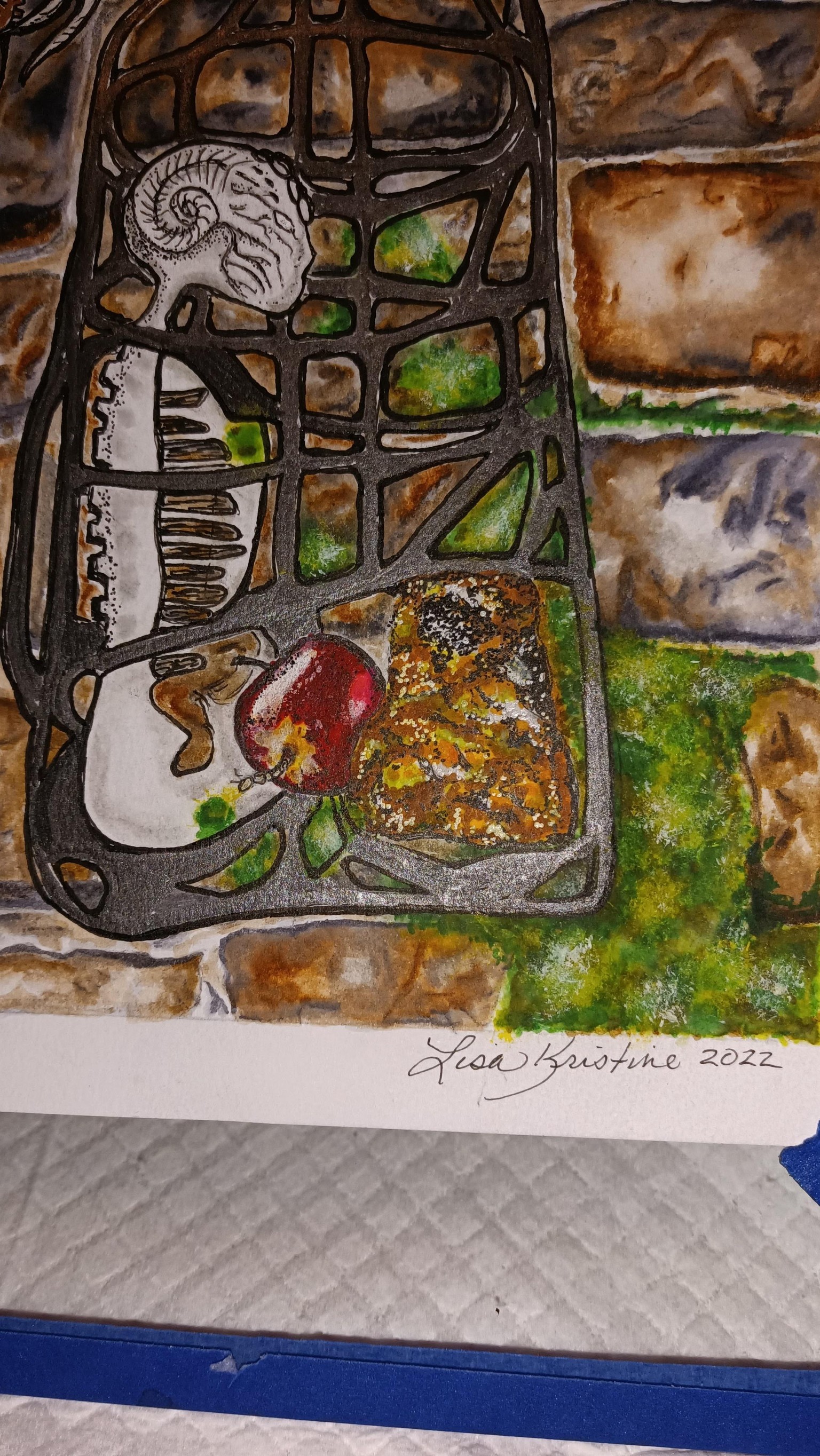“Starving Alienated Life” Concept Illustration, ink, watercolor - image 4 - student project