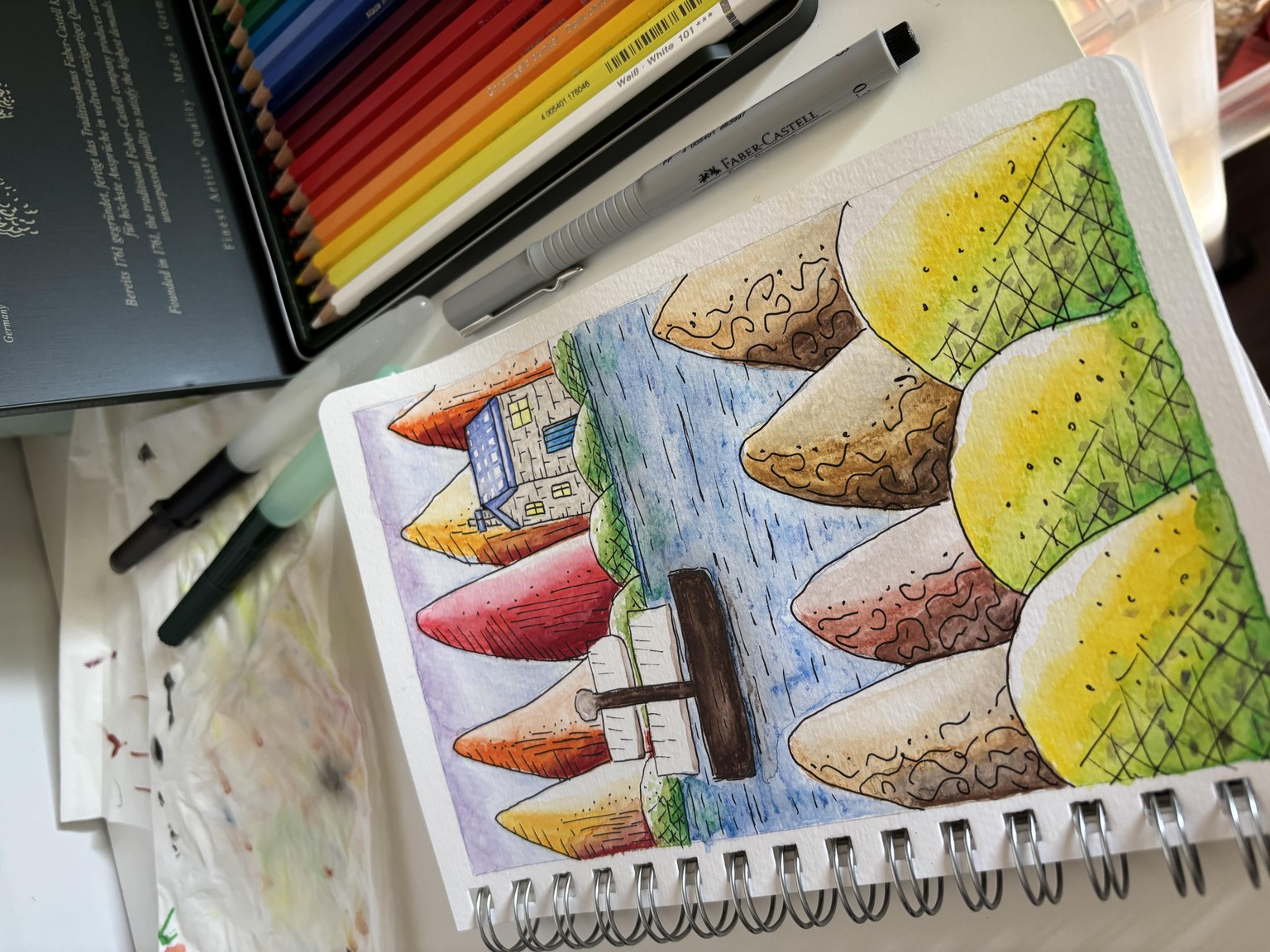 Watercolor pencils practice - image 3 - student project
