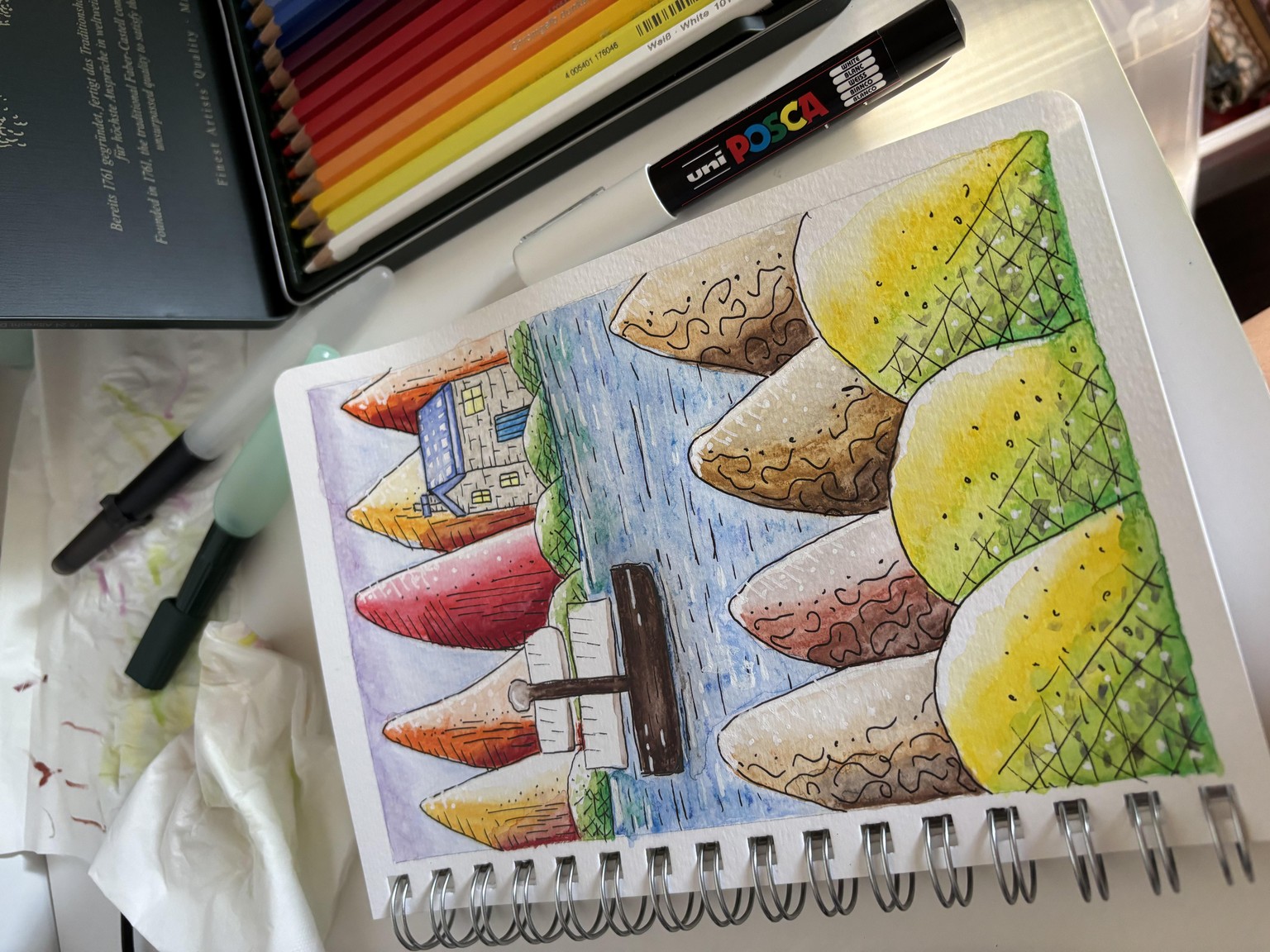 Watercolor pencils practice - image 4 - student project