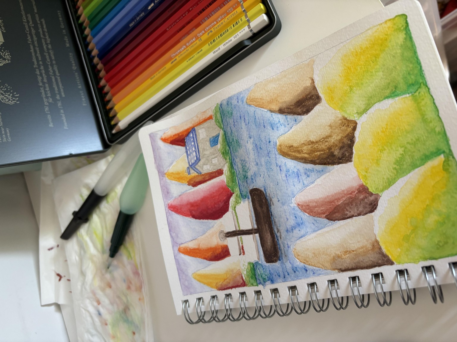 Watercolor pencils practice - image 2 - student project