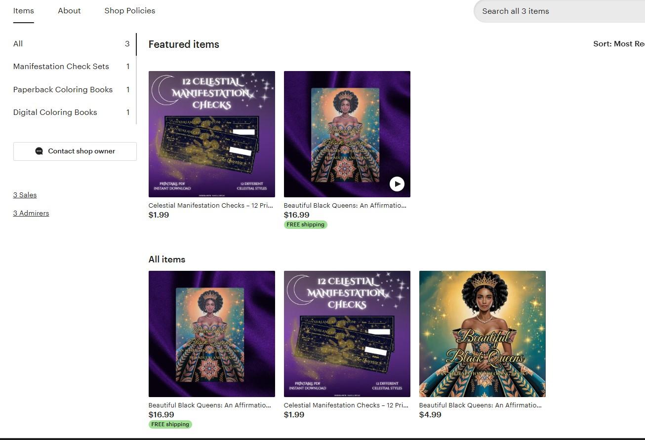 MY ETSY STOREFRONT - image 2 - student project