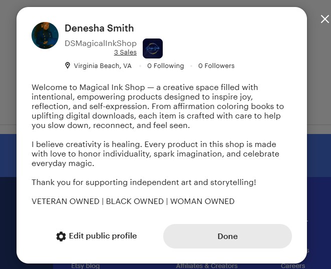 MY ETSY STOREFRONT - image 1 - student project