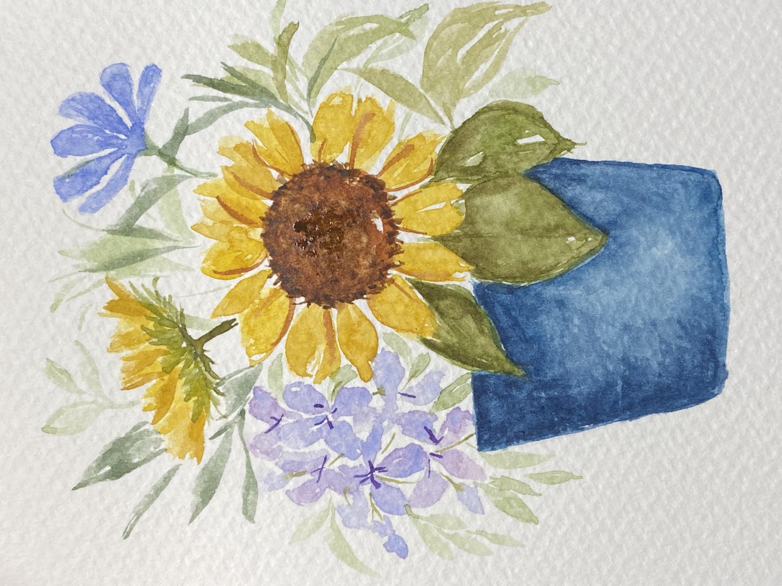 Watercolor Sunflowers - image 2 - student project