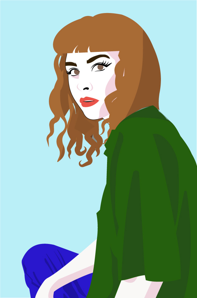Simple vector portrait - image 1 - student project