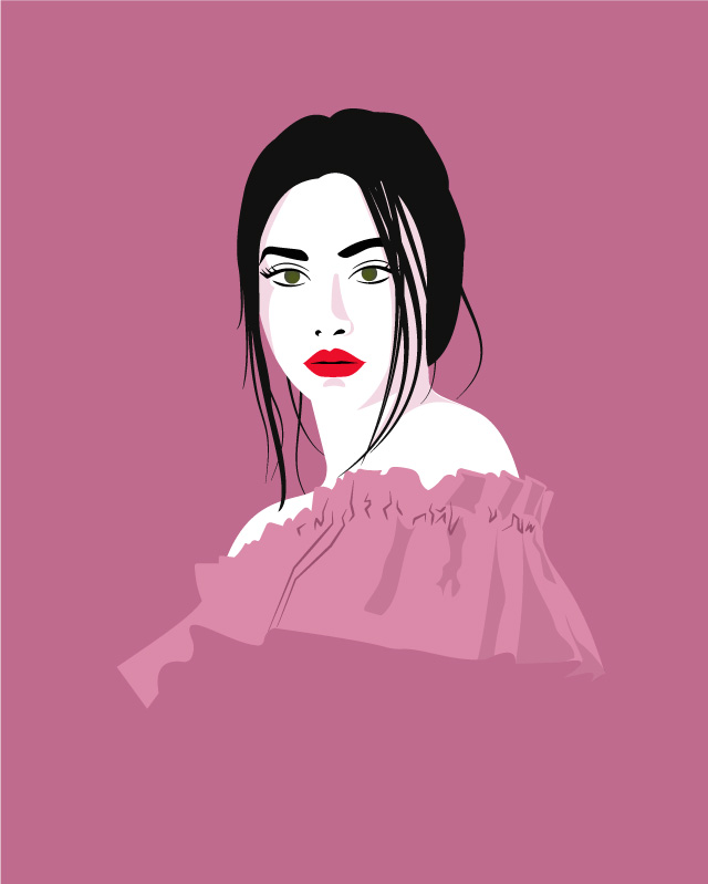 Simple vector portrait - image 2 - student project