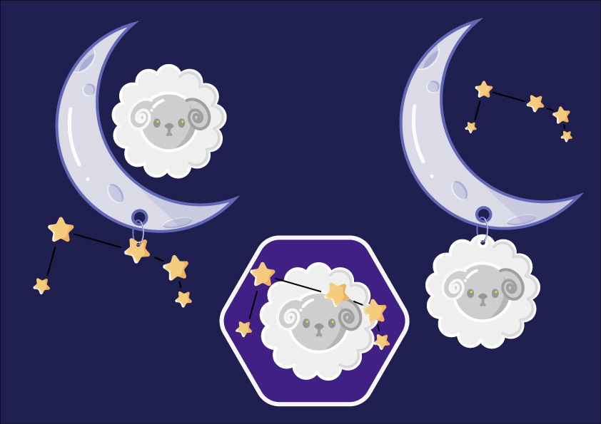Space Theme - Zodiac illustrations - image 1 - student project