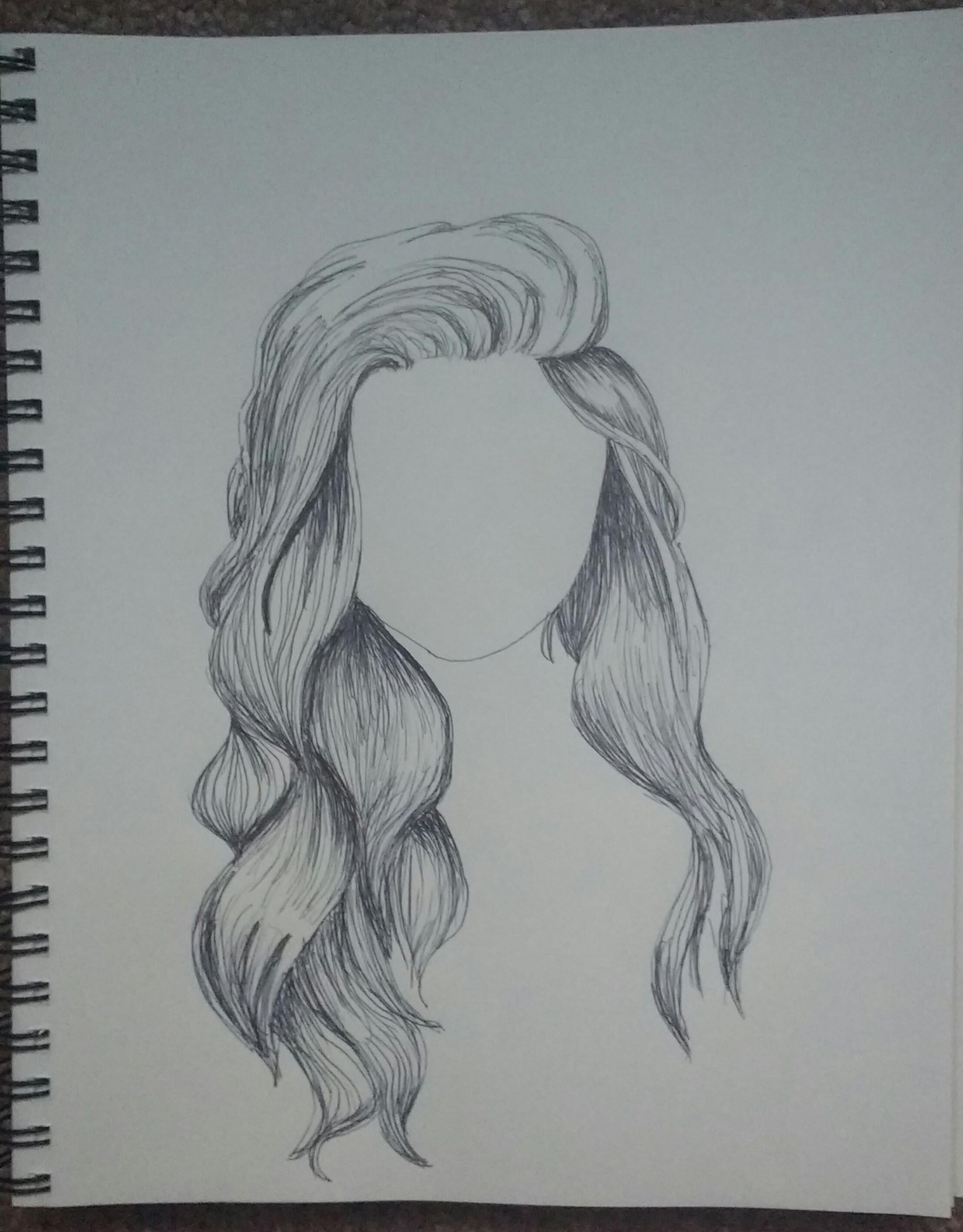 Hair in Ballpoint - image 1 - student project